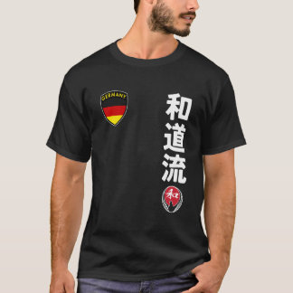 空手 和道流 ドイツ 国旗 漢字 日本 マーシャルアーツ Tシャツ