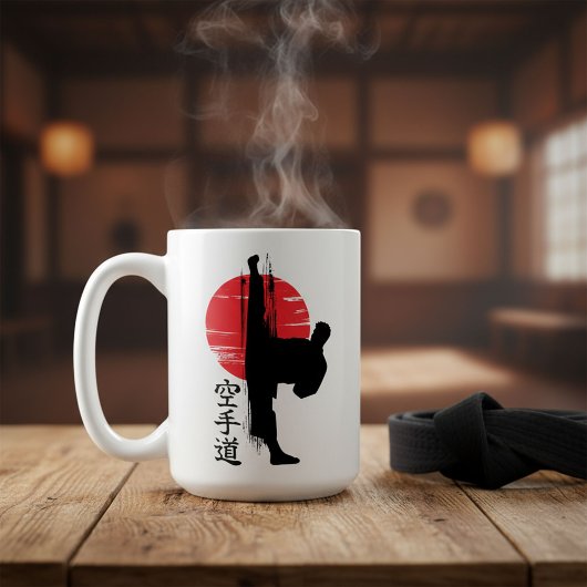 空手 回し蹴り コーヒーマグカップ