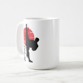 空手 回し蹴り コーヒーマグカップ (正面左)