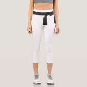 空手 柔道 黒帯 楽しい カプリレギンス (正面)