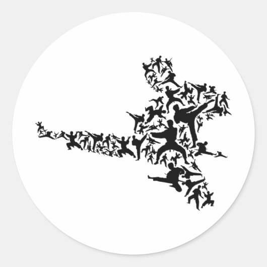 空手 武術 空中キック ボクシング キックボクサー T ラウンドシール (正面)
