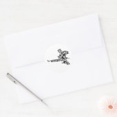空手 武術 空中キック ボクシング キックボクサー T ラウンドシール (封筒)