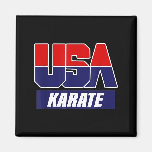 空手 武道 2021 USA チーム マグネット (正面)