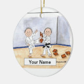 空手 – 男性/男性 セラミックオーナメント (左)