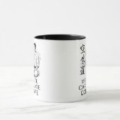 空手 - 瞑想し、カフェインを摂り、勝利せよ。 マグカップ (中央)