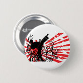 空手 缶バッジ (正面&裏面)