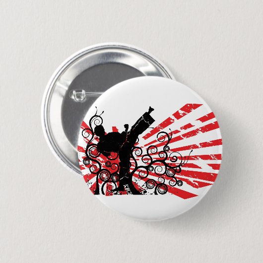 空手 缶バッジ (正面&裏面)