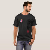 空手 Shotokan USA フラッグ カラテ 日本 Tシャツ (正面フル)