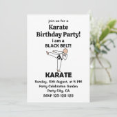 空手Iは黒帯空手の誕生日パーティー 招待状 (スタンド正面)