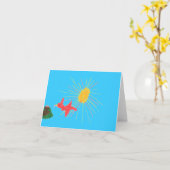 空手Katのグラフィックの空白のなnotecards カード (黄色い花)