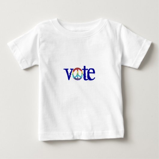 空手Katのグラフィックの"投票"ベビー ベビーTシャツ (正面)
