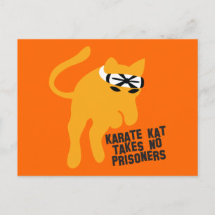空手KAT (猫)は熱心になります ポストカード