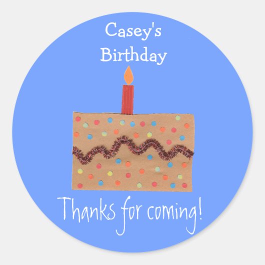 空手Kat Graphics誕生日のお気に入りラベル ラウンドシール (正面)