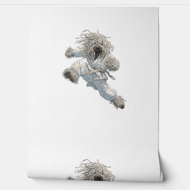 空手Komondor – フワフワ戦闘犬 壁紙 (ほどく)