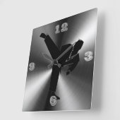 空手Tic Toc スクエア壁時計 (傾斜)