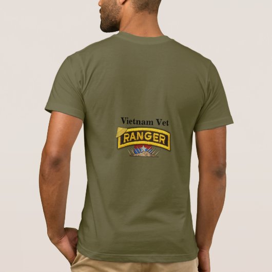 空挺型レンジャーズ退役軍人ベットLRRP Tシャツ (裏面)