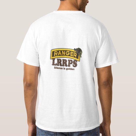 空挺型レンジャーズ退役軍人ベットLRRP Tシャツ (裏面)