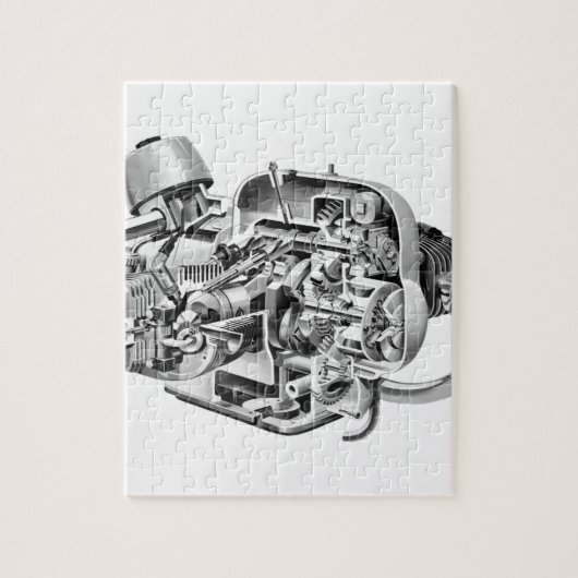 空挺堡の断面図 ジグソーパズル (縦)