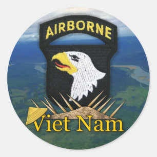 空挺師団の退役軍人のベトナムの101stステッカー ラウンドシール