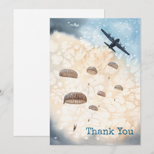 空挺空挺空挺隊員 サンキューカード (正面/裏面)