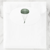 空挺空挺隊員 楕円形シール (バッグ)