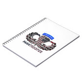 空挺翼とパラトロオペルを持つ米国国旗 ノートブック (左側)