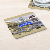 空挺翼 – 獲得与え無 スクエアペーパーコースター (アングル)