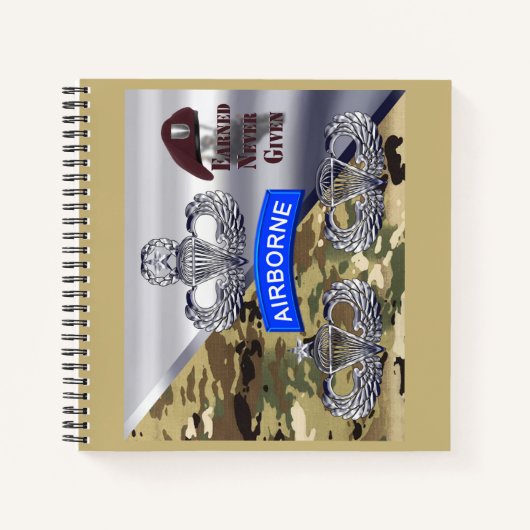 空挺翼 – 獲得与え無 ノートブック (正面)