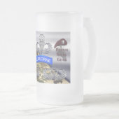 空挺翼 – 獲得与え無 フロストグラスビールジョッキ (正面右)