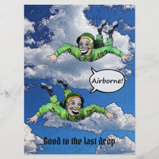 空挺部隊のジャンプ·パラトローパー陸軍の漫画 招待状