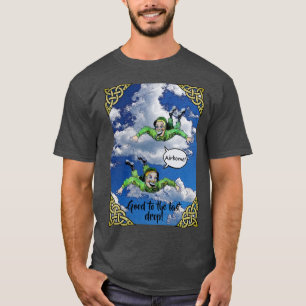 空挺部隊のジャンプ·パラトローパー陸軍の漫画 Tシャツ
