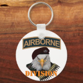 空挺部隊はっきりしたイーグル軍スタイル キーホルダー (正面)