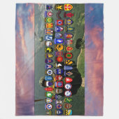 空挺部隊 フリースブランケット (正面)