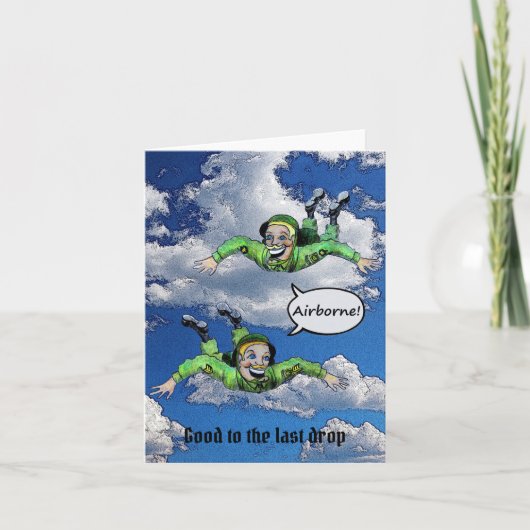 空挺部隊、軍のパラトローパー、軍の漫画空白の- シーズンカード (正面)