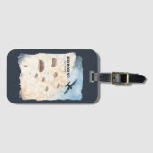 空挺飛び素晴らし跳ねパーソナライズされたる ラゲッジタグ (正面横)