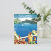 空撮、ルツェルン市と湖、スイス ポストカード (スタンド正面)