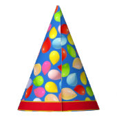 空数々の青の色の風船 パーティーハット (裏面)