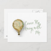 空来遠くに球で飛ぶ ポストカード (正面/裏面)