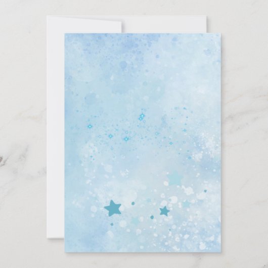 空欄にあなた自身の言葉を入れて オーボーイ クマ 風船 ユーカリ 招待状 (裏面)