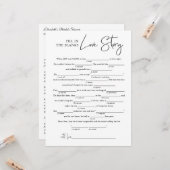 空欄にラブストーリーを埋める |ブライダルシャワー カード (正面/裏面インサイチュ)