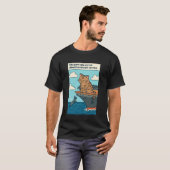 空母に乗った面白い猫 Tシャツ (正面フル)