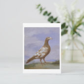 空母鳩(キャンバス上の油) ポストカード (スタンド正面)