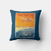 空気および水ポスターの浮遊物の飛行機の眺め クッション (裏面)