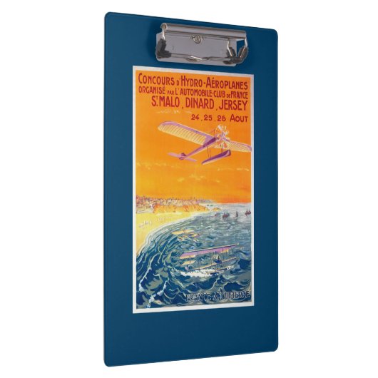 空気および水ポスターの浮遊物の飛行機の眺め クリップボード (右)