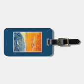 空気および水ポスターの浮遊物の飛行機の眺め ラゲッジタグ (正面横)