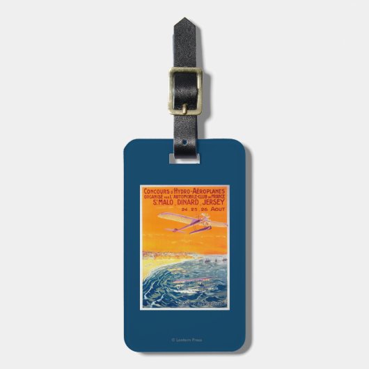 空気および水ポスターの浮遊物の飛行機の眺め ラゲッジタグ (正面縦)