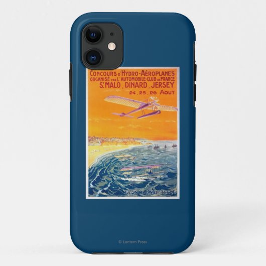 空気および水ポスターの浮遊物の飛行機の眺め Case-Mate iPhoneケース (裏面)
