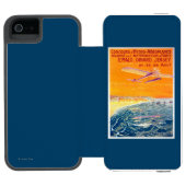 空気および水ポスターの浮遊物の飛行機の眺め INCIPIO iPhoneウォレットケース (フォリオオープン)