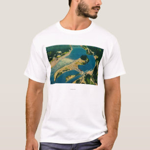 空気からのBonnevilleダムそしてコロンビア川 Tシャツ