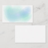 空気のようで青い水彩画の背景 名刺 (正面/裏面)